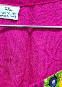 Pink Kurti with Mirror Work