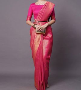 Banarsi Beautiful Magenta Pink Saree