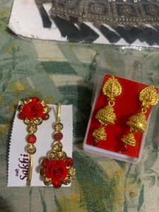 Beautiful Suit With Jhumke,clips Free