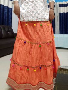 Orange Long Skirt 🧡