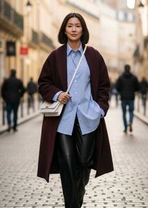 Burgundy Winter Coat 36-40 ✓ free size