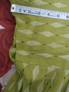 Green Embroidered nyra cut frock.