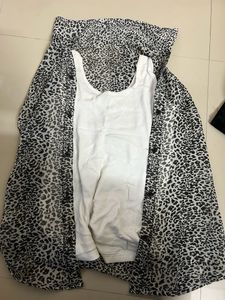Zebra Print Shrug With Inner
