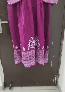 New Unused PureCotton Cutdana Work Anarkali Suit