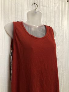 Red High-Low Midi Dress