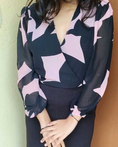 Chic Pink &amp; Black Jumpsuit👗✨🤌