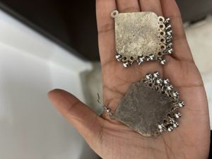 Mirror Design Oxidised Earrings