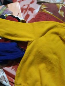 Yellow &#39;Life&#39; Print Sweater