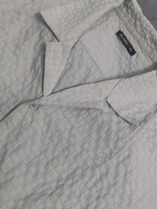 Zudio Men MAIRYCHECK Silver GREY Shirt