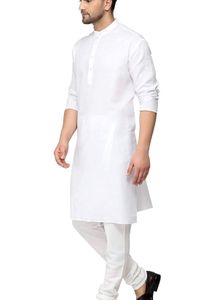 Men&#39;s White Cotton Kurta Set all sizes available