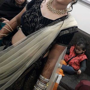 Elegant Navy Blue Lehenga Choli