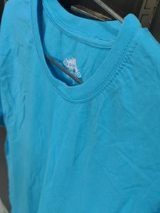 A Light Blue/Cyan Slim Fit TShirt Size L