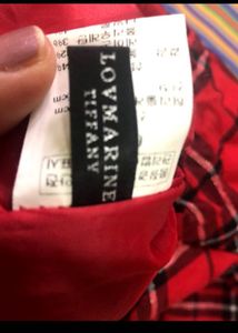 Love Tiffins Red Plaid Mini Skirt