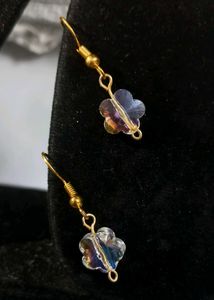 Handmade Crystal Flower Earrings
