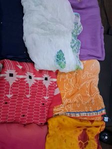 Assorted Indian Fabric  Seven Pieces Combo