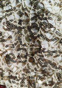 Gold &amp; Red Lace Dress