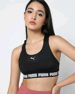 Puma Black Stylish Cross Back Gym Bra