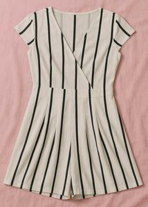 White And Black Playsuit