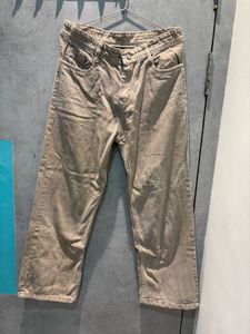 Wide-Leg beige Jeans