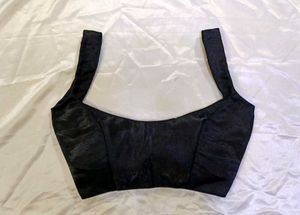 Padded Raw Silk Strappy Blouse