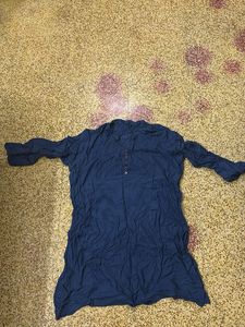 Blue Cotton kurta