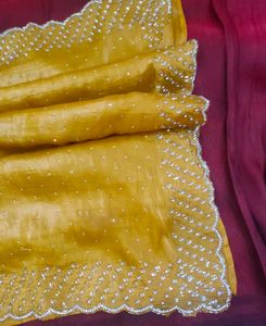 Beautiful Mustard Yellow Saree