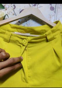Yellow Pocketed Shorts