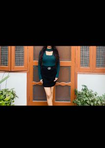 Chic Green turtle neck top