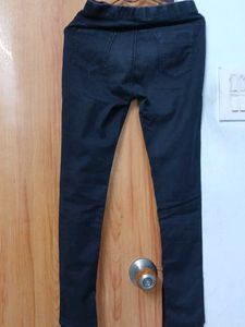 Faded Black Jeggin For Girls