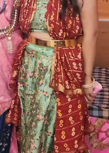 Green Lengha Choli