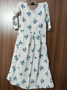 Floral Print Cotton Kurta