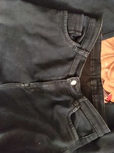 Dark Blue Denim Cargo Pants