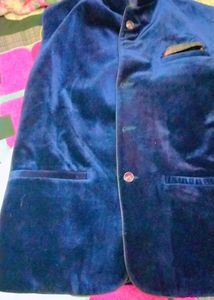 Satin Shirt With Tie nd Half Jacket