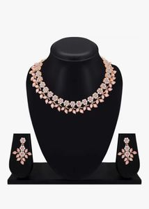 3 peace combo Elegant Rose Gold Necklace Set