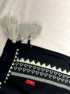 W Black solid Dupatta