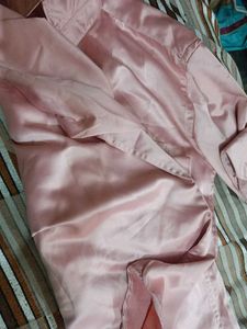 Pink Satin Shirt
