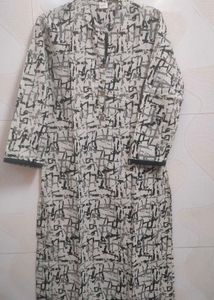 White &amp; Black Kurta For Women