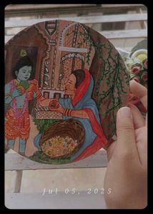 Hand-Painted Little Krishna Paining