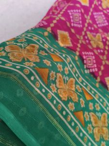 Pink Butterfly Saree