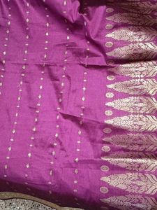 Purple &amp; Green Banarasi Silk Saree