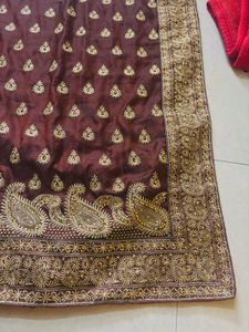 Elegant Maroon Saree