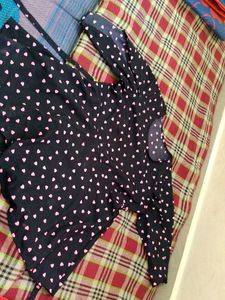 Cute Heart Print Dress