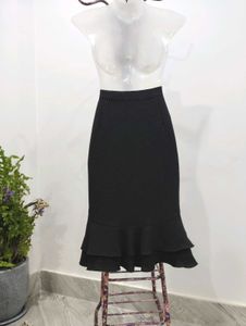 Stripe Ruffle Skirt