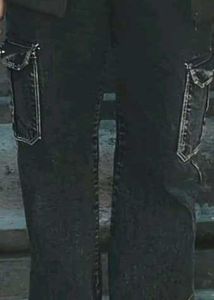 Wide leg black jeans