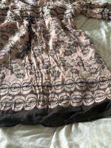 Floral Print Dress with Tie Waist
