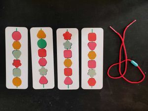 TOPBRIGHT Rainbow Stack &amp; Lacing Button Peg Board