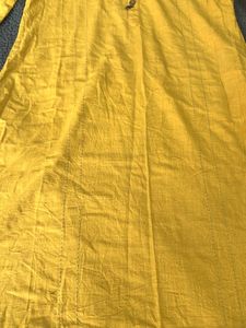 Mustard Color cotton straight kurta