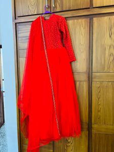 Elegant Red Goun Suit
