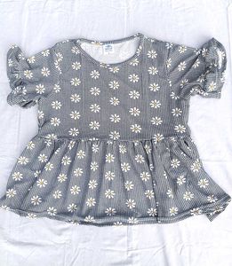 Floral crop top and white Skirt