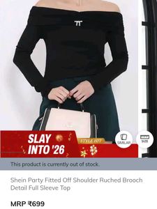 Shein Chic Black Off-Shoulder Top